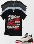 Worlds Best Dad Fit Check Retro OG Jordan 3 matching T-shirt Brand New sneaker match tee