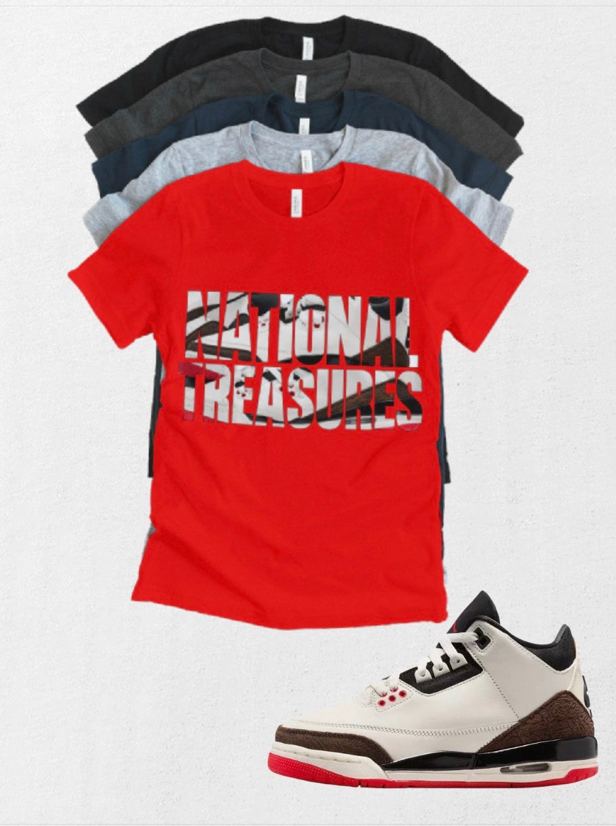 Worlds Best Dad National Treasure Retro OG Jordan 3 matching T-shirt Brand New sneaker match tee