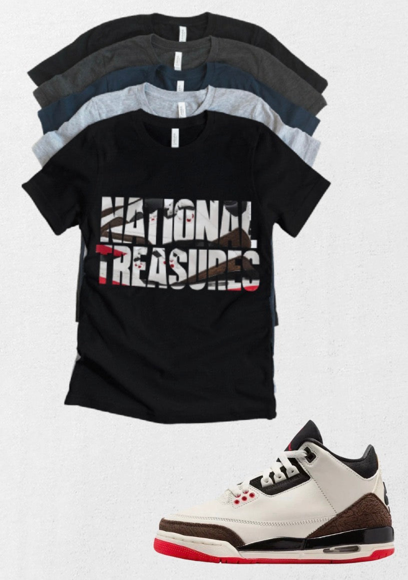 Worlds Best Dad National Treasure Retro OG Jordan 3 matching T-shirt Brand New sneaker match tee