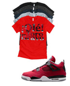 Jordan 4 Toro Bravo OLE!  matching T-shirt sneaker head tee