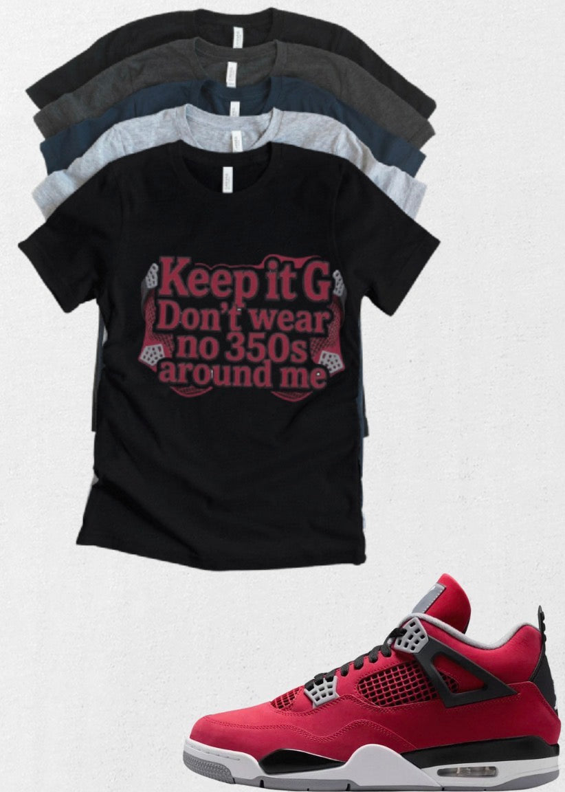 Jordan 4 Toro Bravo Keep It G matching T-shirt sneaker head tee