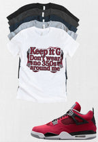 Jordan 4 Toro Bravo Keep It G matching T-shirt sneaker head tee