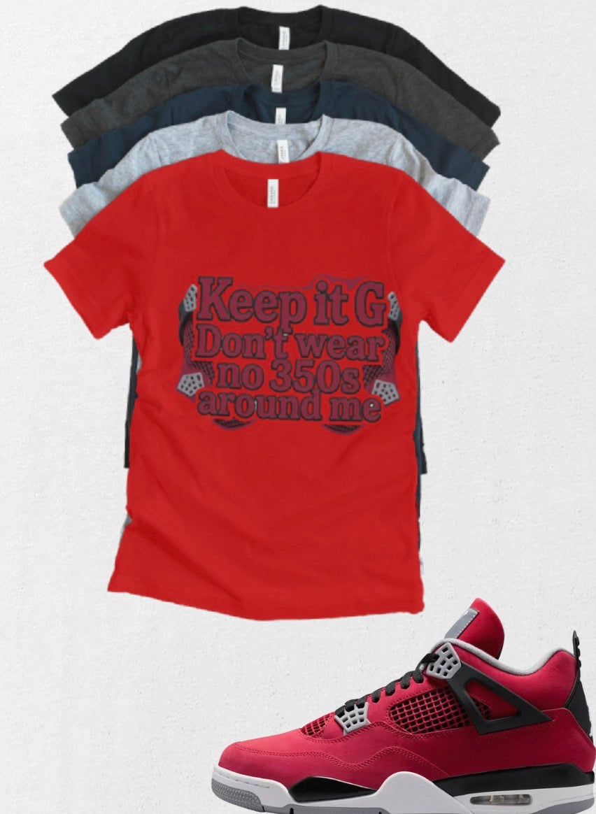 Jordan 4 Toro Bravo Keep It G matching T-shirt sneaker head tee