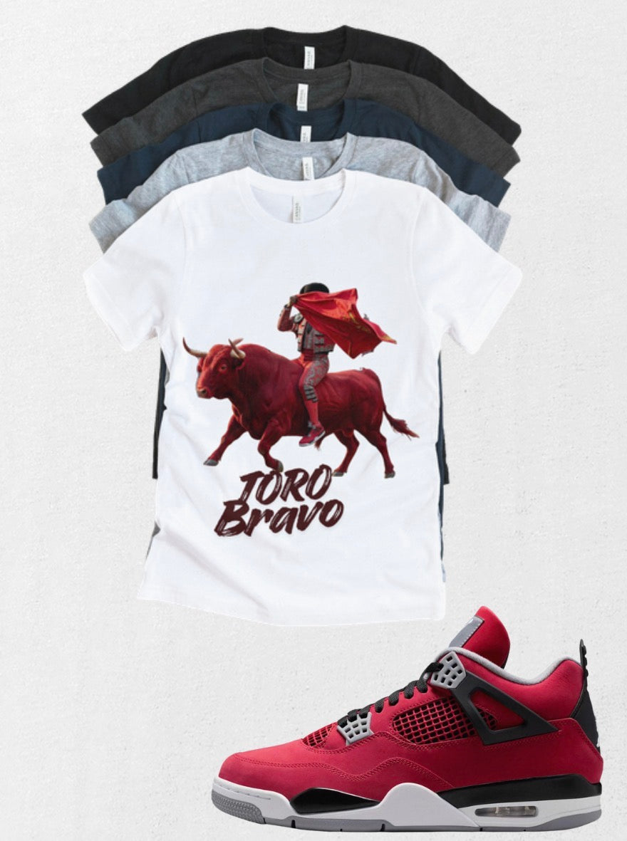 Jordan 4 Toro Bravo Jordan MJ Bull matching T-shirt sneaker head tee