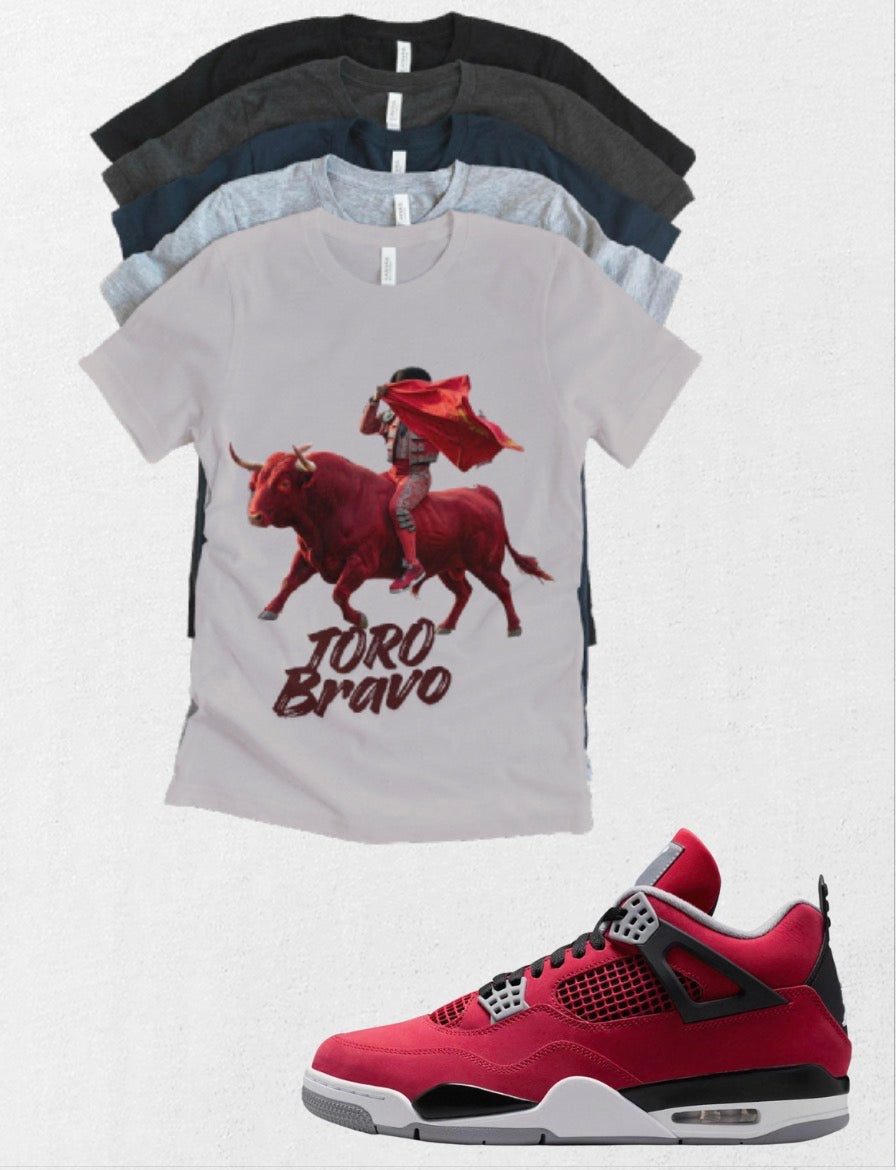 Jordan 4 Toro Bravo Jordan MJ Bull matching T-shirt sneaker head tee