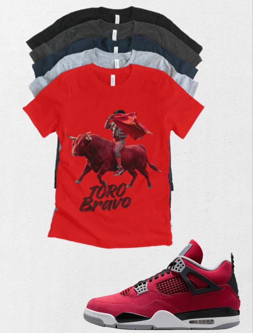 Jordan 4 Toro Bravo Jordan MJ Bull matching T-shirt sneaker head tee