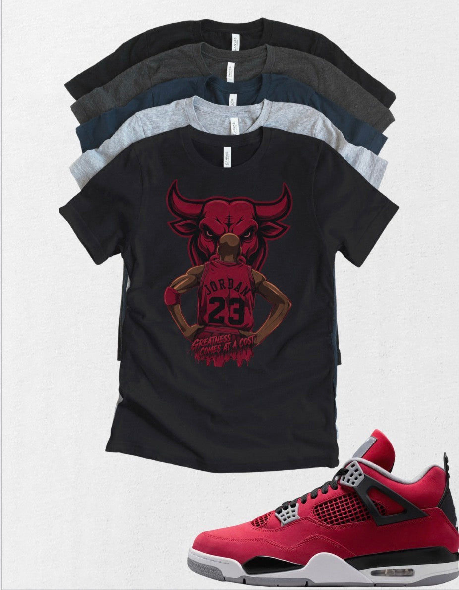 Jordan 4 Toro Bravo matching T-shirt sneaker head tee