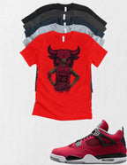 Jordan 4 Toro Bravo matching T-shirt sneaker head tee