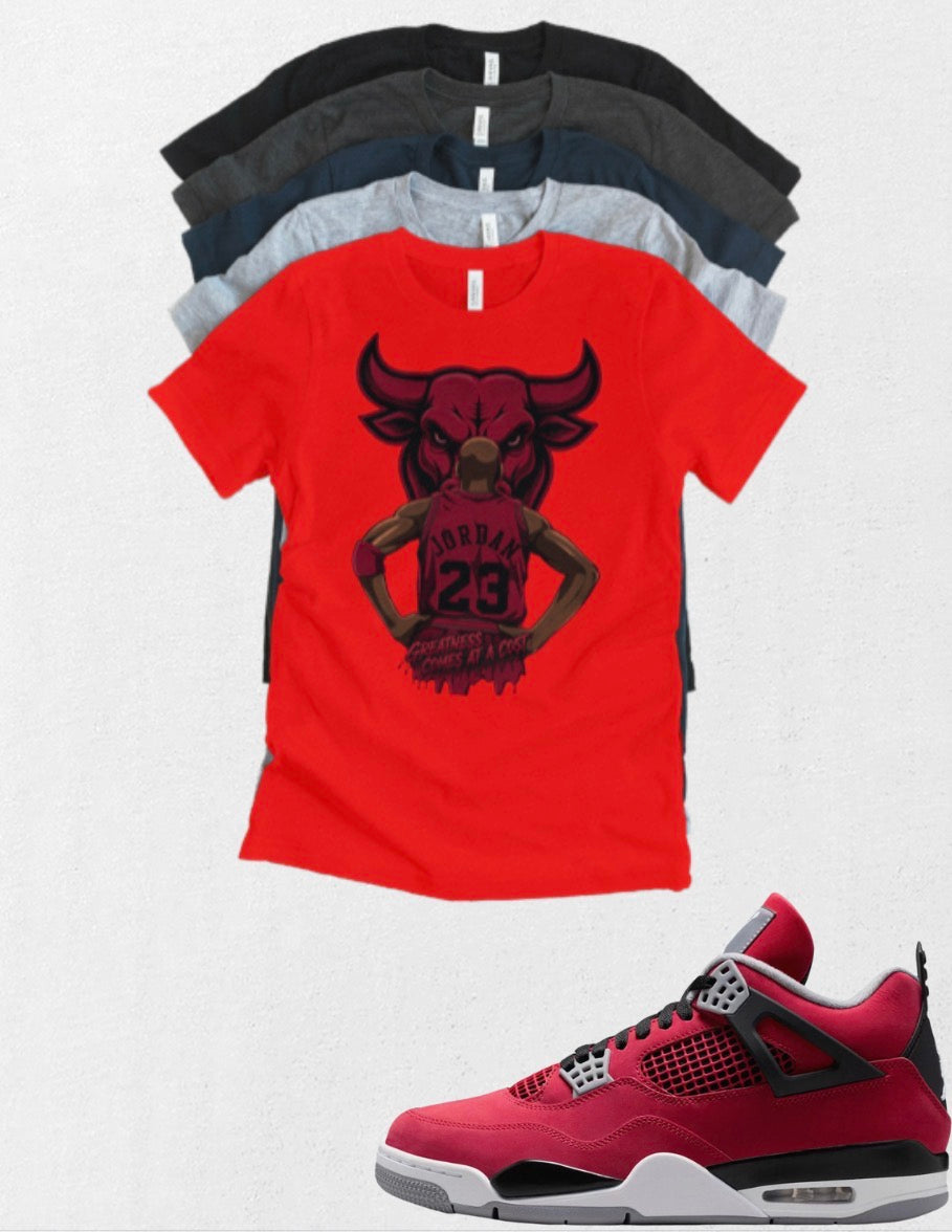 Jordan 4 Toro Bravo matching T-shirt sneaker head tee