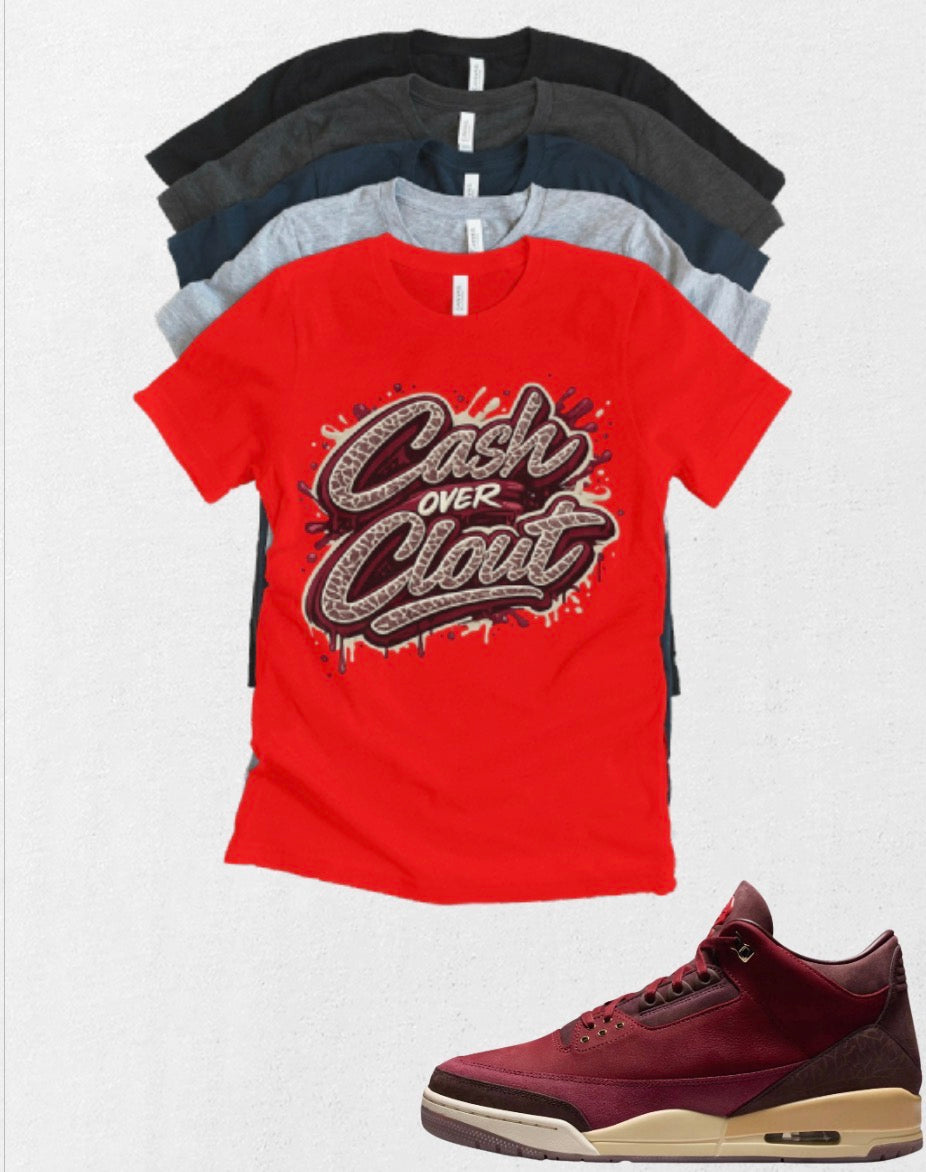Jordan 3 BIN 23 Cash over Clout Bull matching T-shirt sneaker head tee