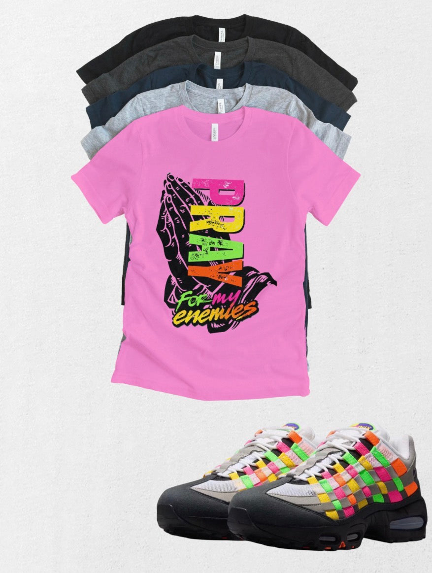 Pray Big Bubble Max 95 Woven Multi-colorway T-Shirt – Unisex Sneaker Tee