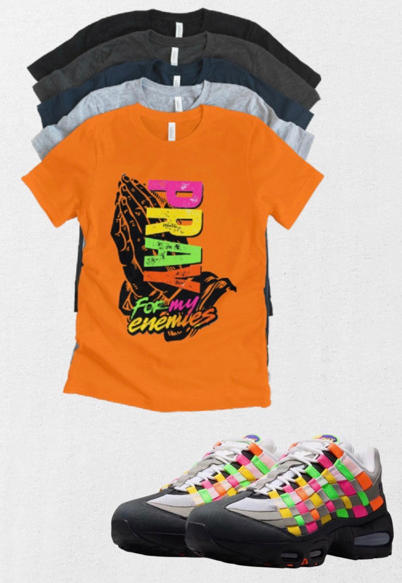 Pray Big Bubble Max 95 Woven Multi-colorway T-Shirt – Unisex Sneaker Tee