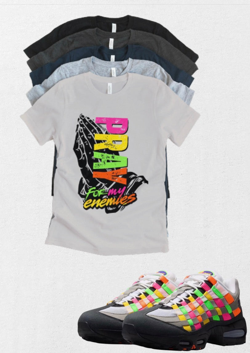 Pray Big Bubble Max 95 Woven Multi-colorway T-Shirt – Unisex Sneaker Tee
