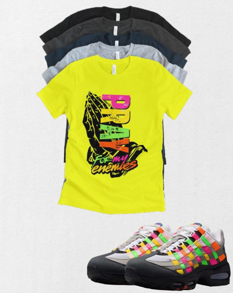 Pray Big Bubble Max 95 Woven Multi-colorway T-Shirt – Unisex Sneaker Tee