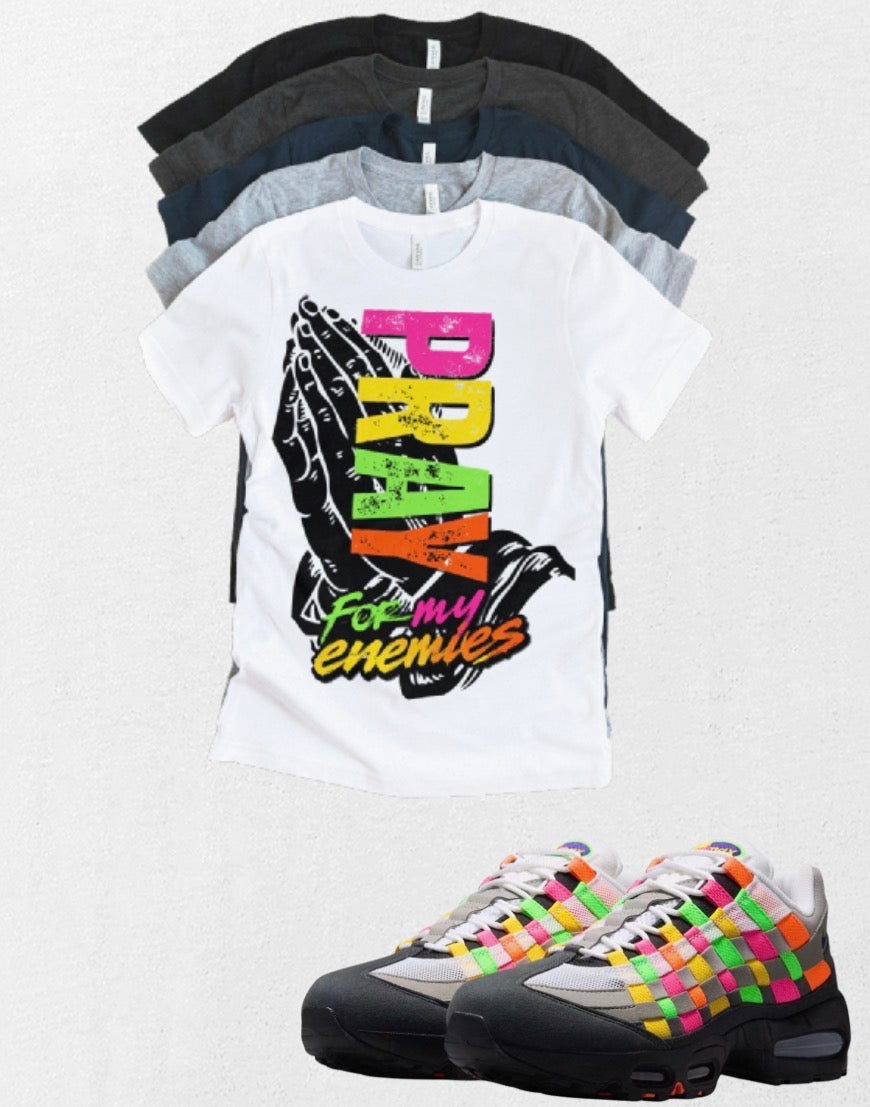 Pray Big Bubble Max 95 Woven Multi-colorway T-Shirt – Unisex Sneaker Tee