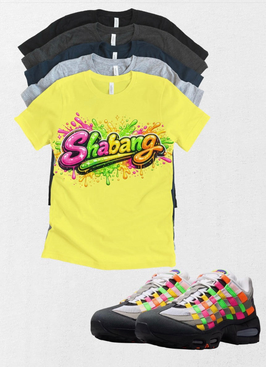 Shebang Big Bubble Max 95 Woven Multi-colorway T-Shirt – Unisex Sneaker Tee