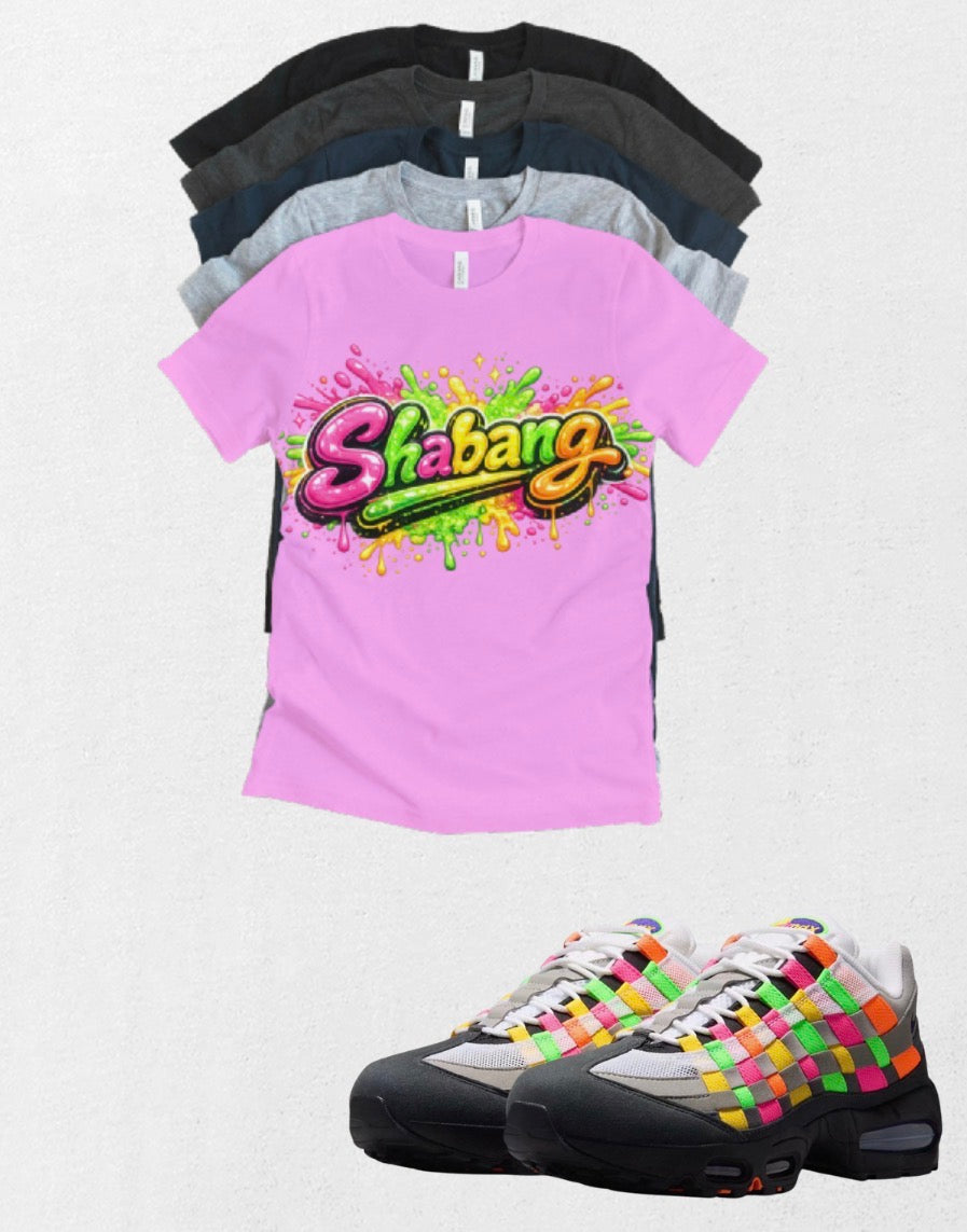 Shebang Big Bubble Max 95 Woven Multi-colorway T-Shirt – Unisex Sneaker Tee