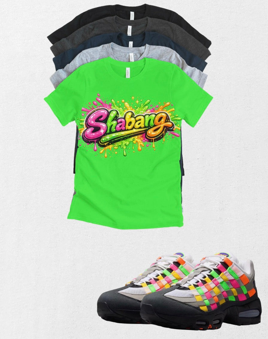 Shebang Big Bubble Max 95 Woven Multi-colorway T-Shirt – Unisex Sneaker Tee