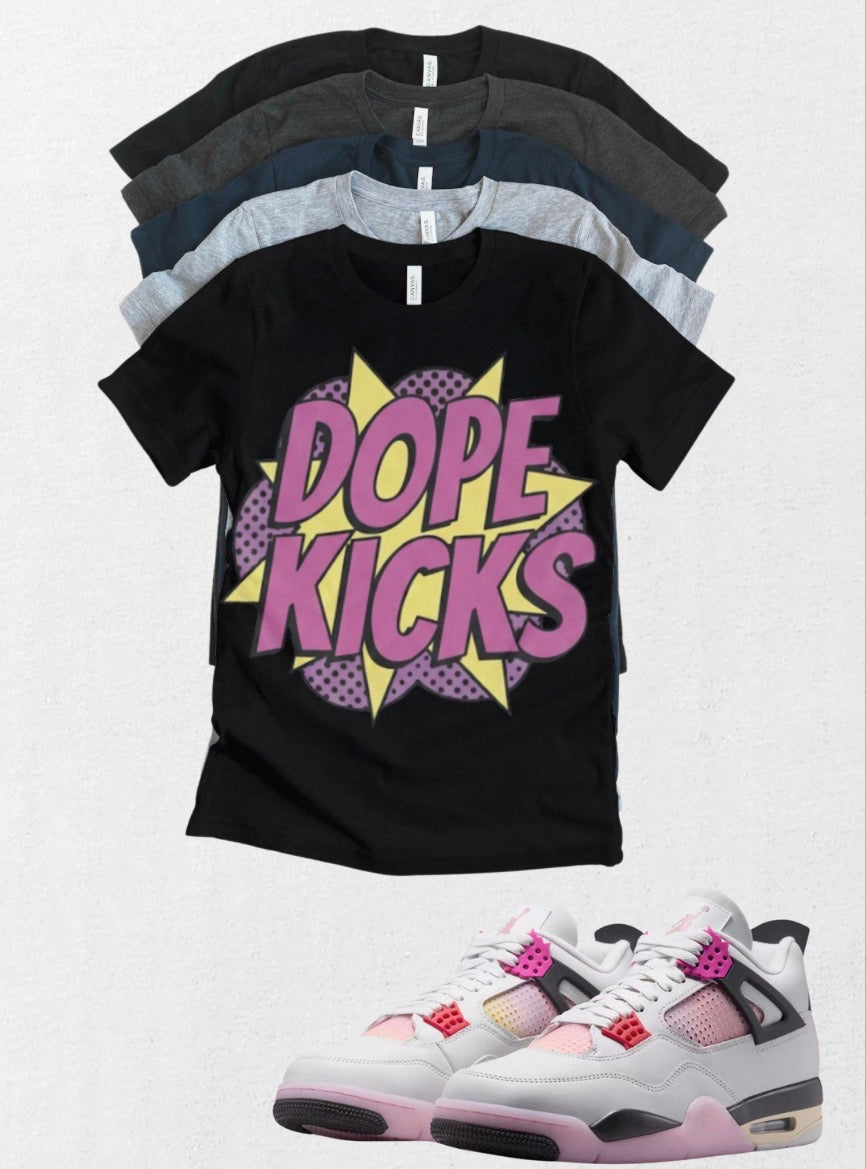 Retro 4 Comic Dope Kicks T-Shirt – Streetwear Graphic Tee | Urban Fashion Statement