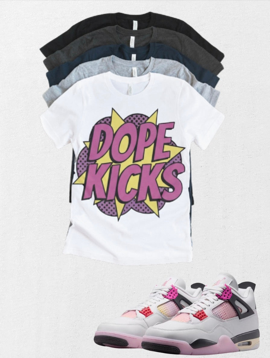 Retro 4 Comic Dope Kicks T-Shirt – Streetwear Graphic Tee | Urban Fashion Statement
