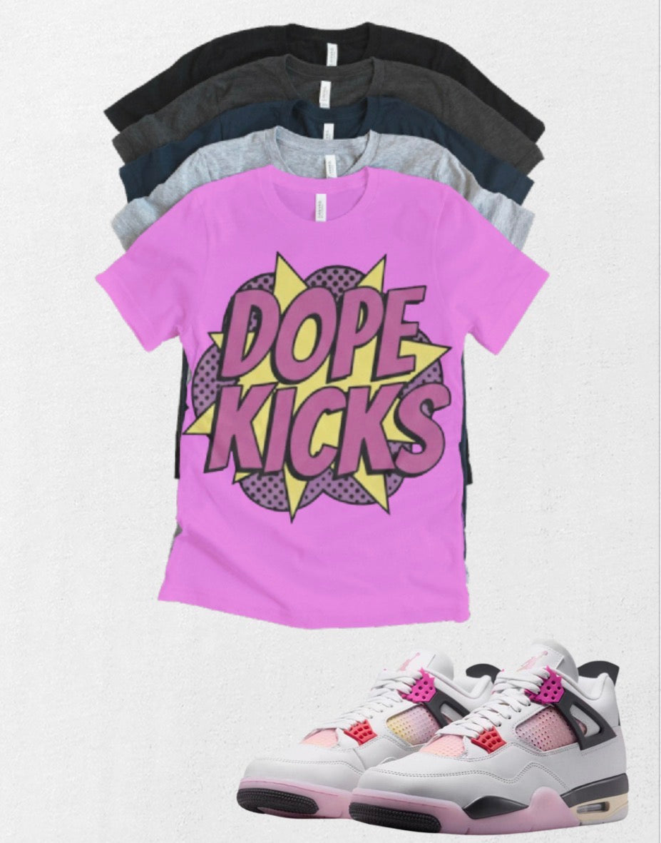 Retro 4 Comic Dope Kicks T-Shirt – Streetwear Graphic Tee | Urban Fashion Statement