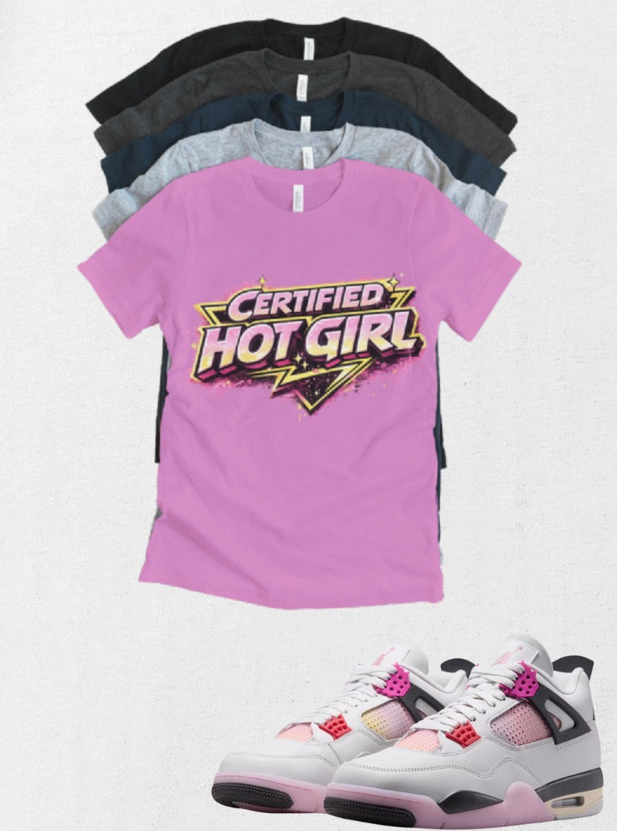 Retro 4 Comic Certified Hot Girl T-Shirt – Streetwear Graphic Tee | Urban Fashion Statement