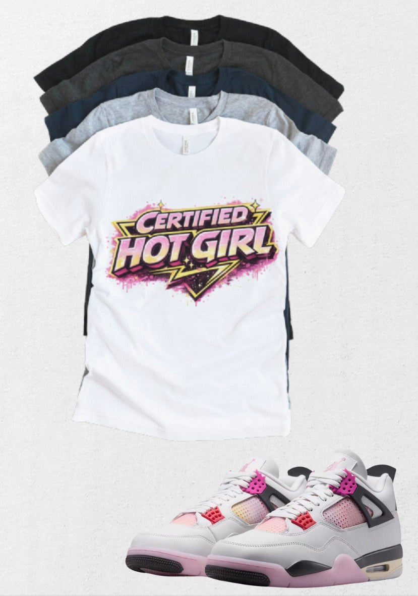 Retro 4 Comic Certified Hot Girl T-Shirt – Streetwear Graphic Tee | Urban Fashion Statement