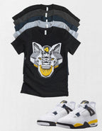 Custom Printed Tigerhead T-Shirt Matching Jordan 4 Retro “Tour Yellow” Retro OG sneakers