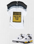 Custom Printed T-Shirt Matching Jordan 4 Retro “Tour Yellow” Retro OG sneakers