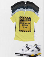 Custom Printed T-Shirt Matching Jordan 4 Retro “Tour Yellow” Retro OG sneakers