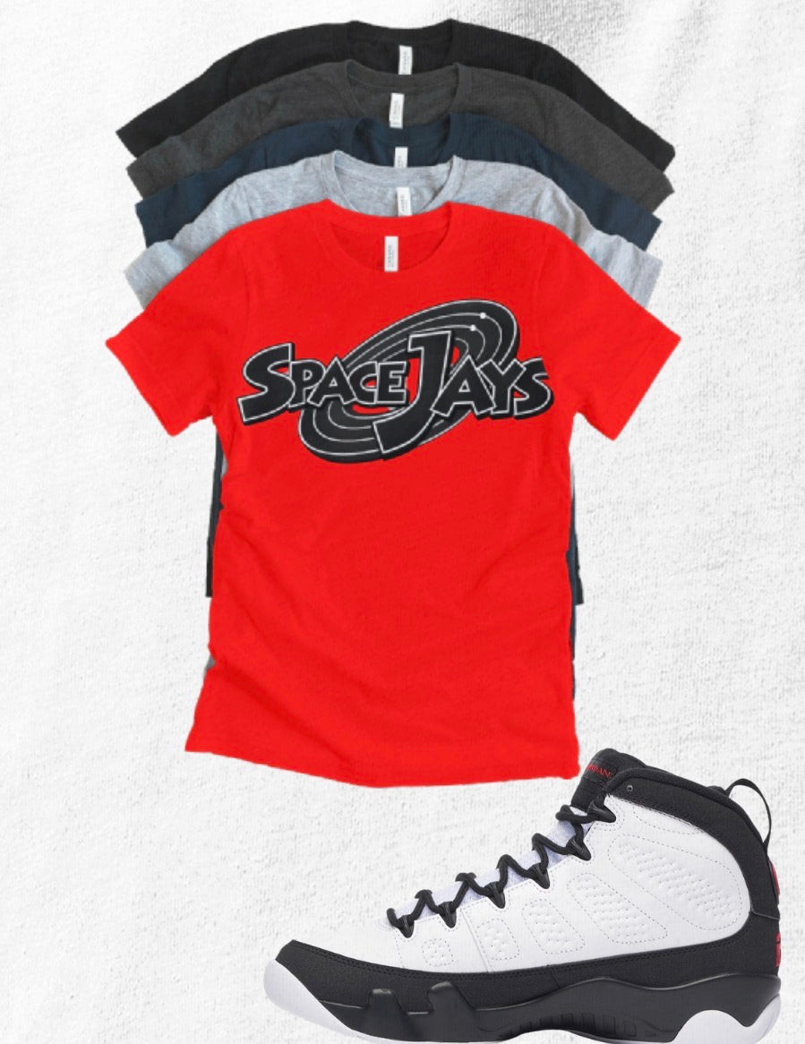 Shirt to match Jordan 9 Space Jam Black White Red OG Retro SpaceJays