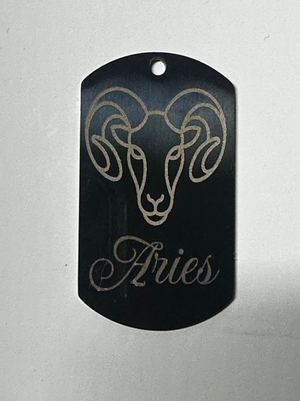 Gun Metal Steel Zodiac Dog Tag Necklace – Minimalist Astrology Jewelry
