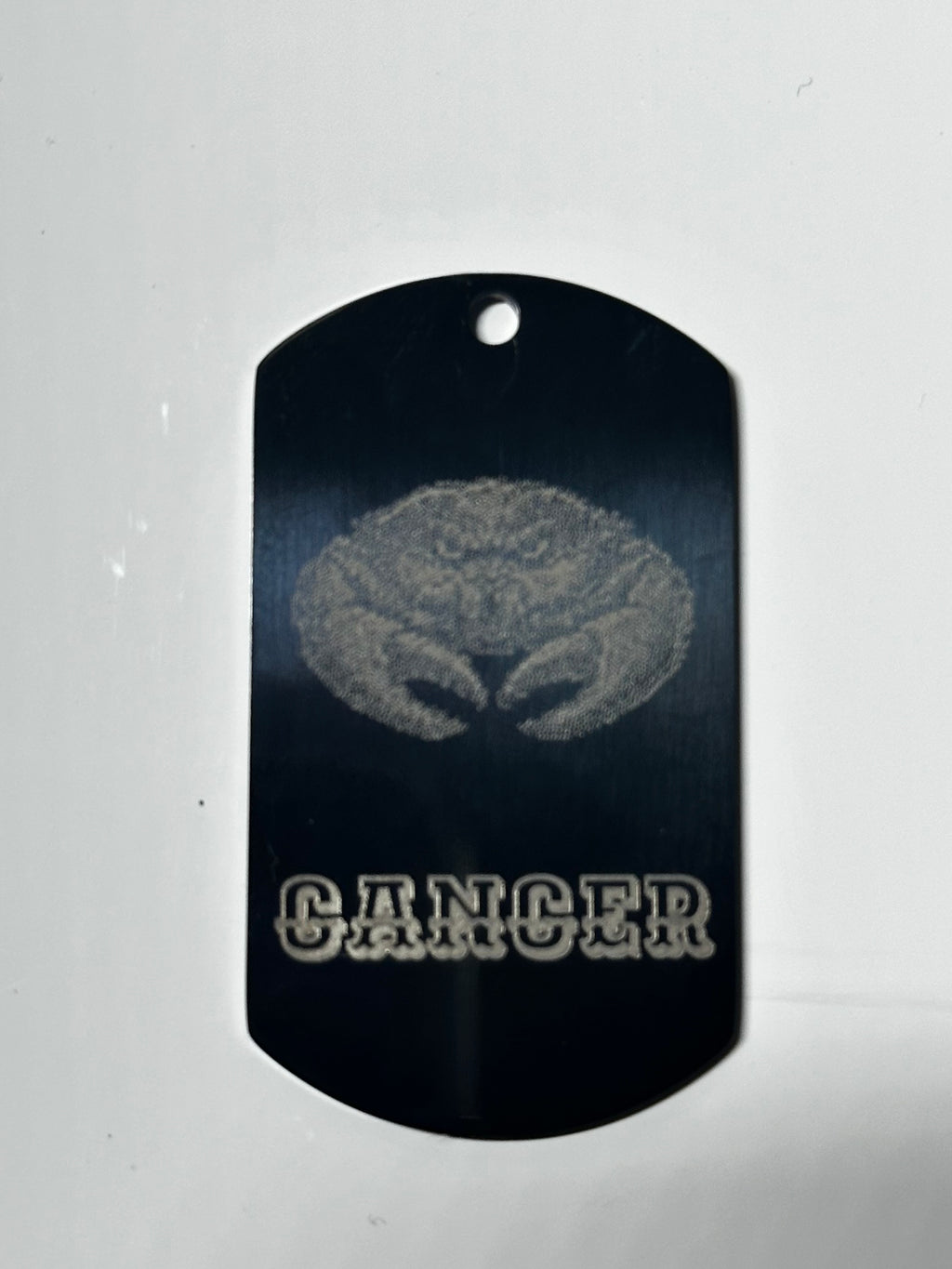 Gun Metal Steel Zodiac Dog Tag Necklace – Minimalist Astrology Jewelry