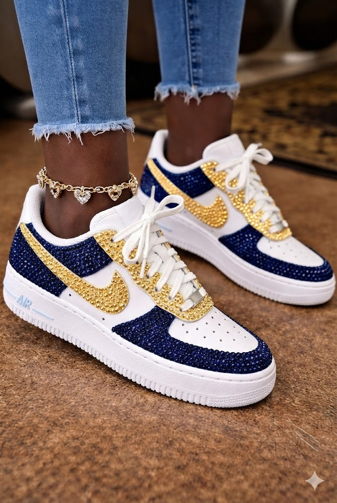 Women’s Nike Air Force 1 Rhinestone Divine Nine Custom Sneakers