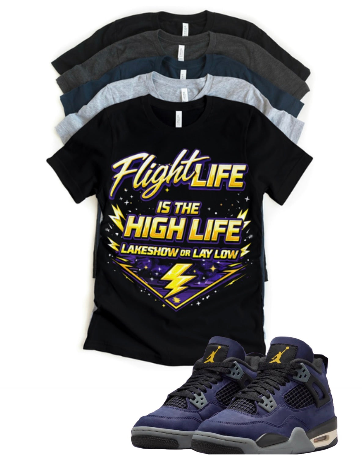 Jordan 4 Imperial Purple Flight Life Is The High Life – Lakeshow or Lay Low