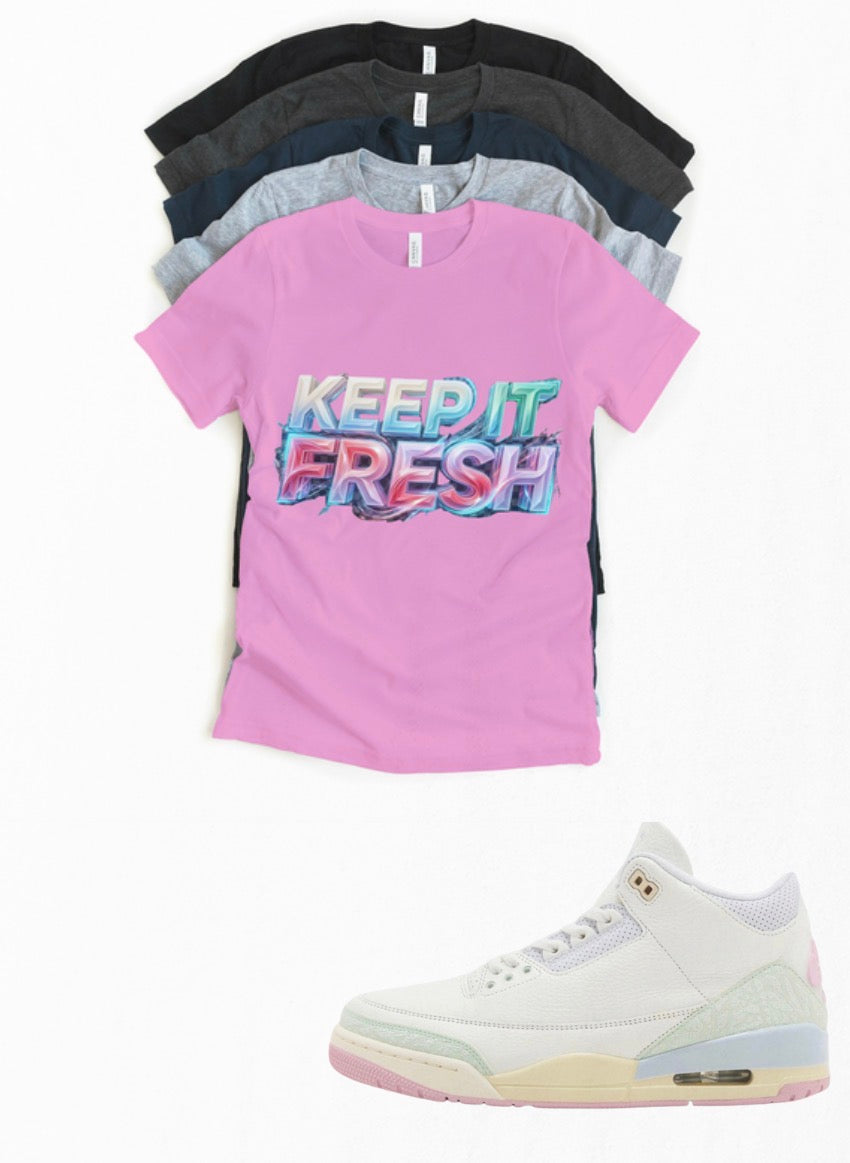 Jordan 3 Spring Is In The Air "Keep It Fresh" graphic T-shirt