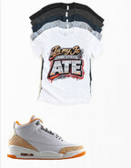 In My Js Jordan 3 Retro Orange Citrus sneaker matching T-shirt