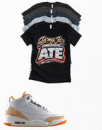 In My Js Jordan 3 Retro Orange Citrus sneaker matching T-shirt