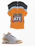 In My Js Jordan 3 Retro Orange Citrus sneaker matching T-shirt
