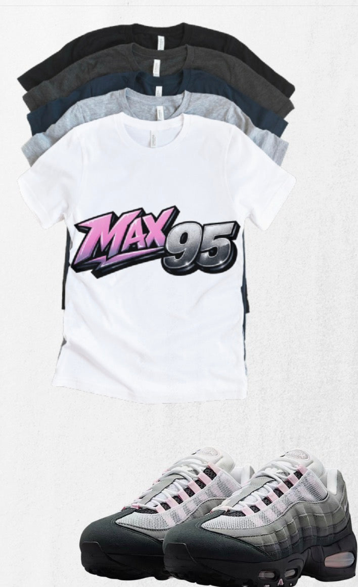 Pink Foam Air Max 95 Blended Custom Matching T-Shirt – Sneaker Match Tee – Streetwear Graphic Shirt – Unisex Fit