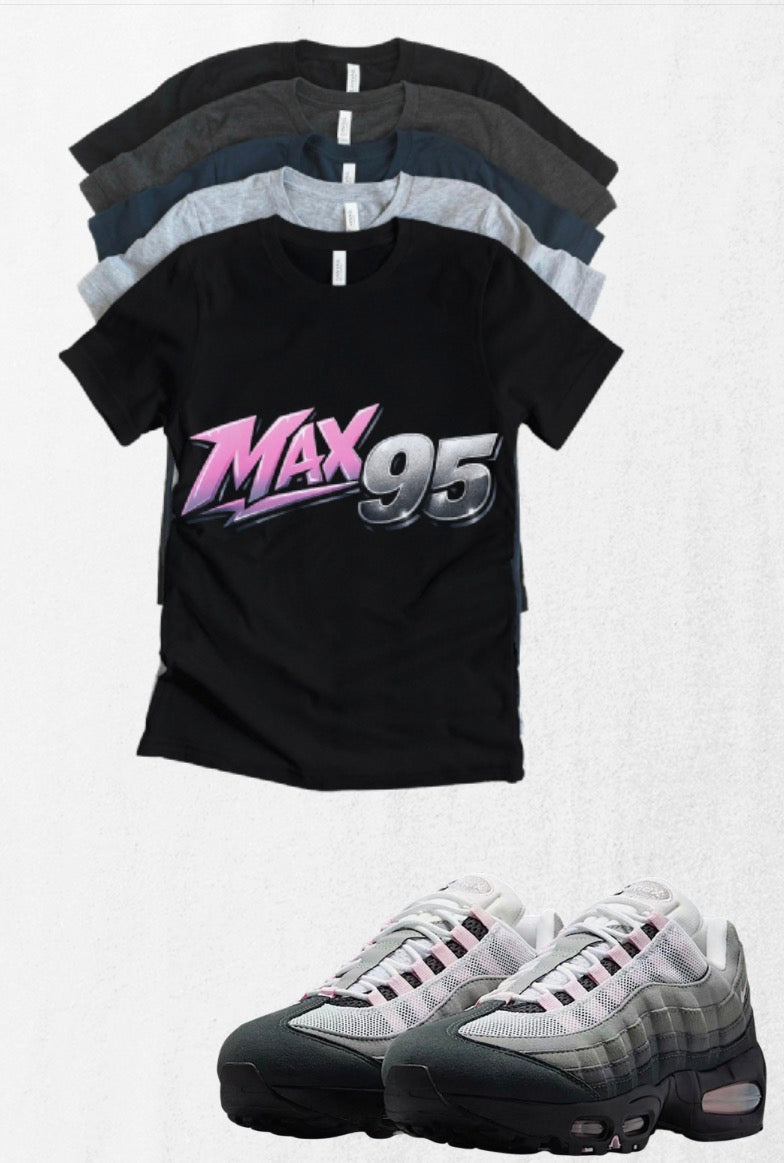 Pink Foam Air Max 95 Blended Custom Matching T-Shirt – Sneaker Match Tee – Streetwear Graphic Shirt – Unisex Fit