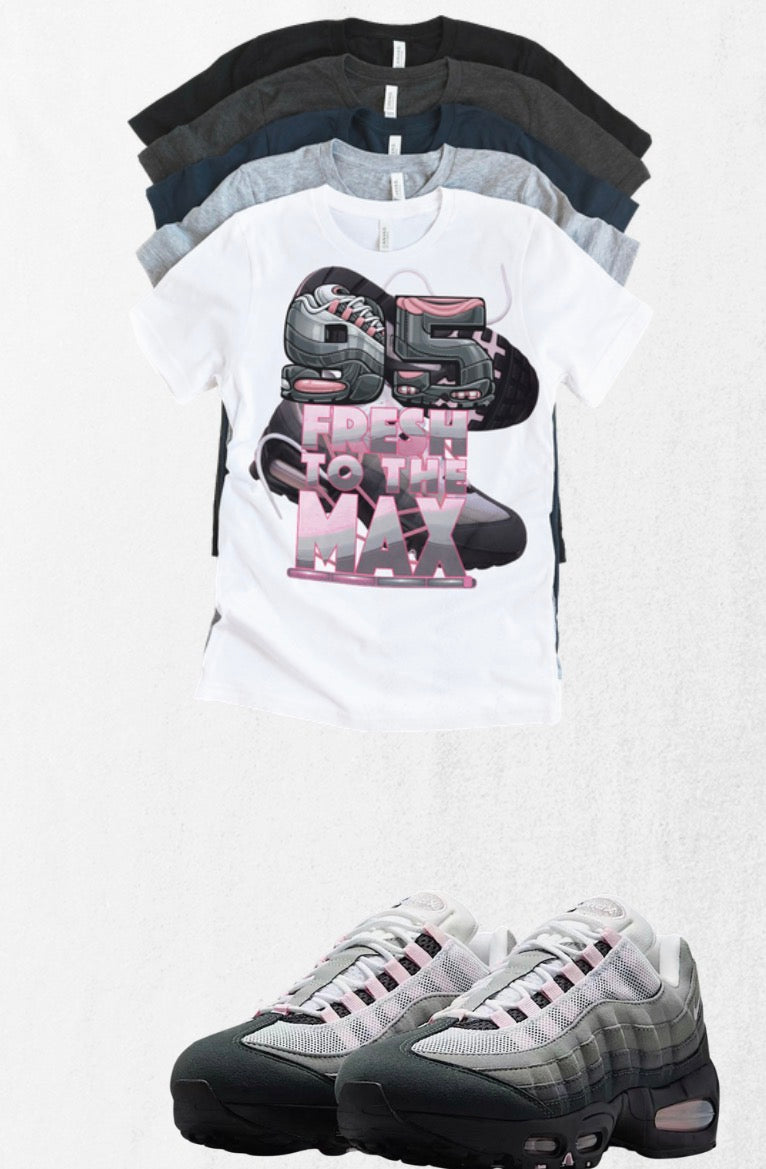 Air Max 95 Matching T-Shirt – Custom Sneaker Match Tee – Pink Foam 95 Outfit Shirt – Unisex Streetwear