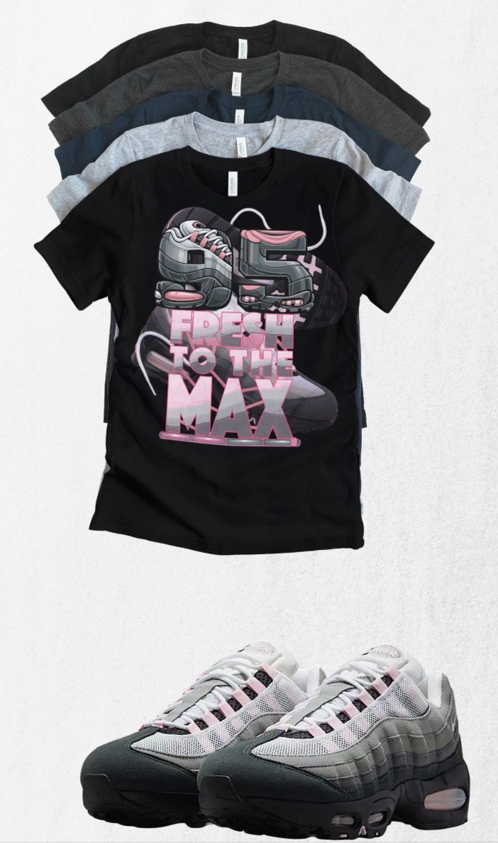 Air Max 95 Matching T-Shirt – Custom Sneaker Match Tee – Pink Foam 95 Outfit Shirt – Unisex Streetwear