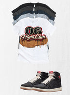 Jordan 1 High OG Retro Matching T-Shirt – OG Flight Club Sneaker Match Tee – Jordan 1 Outfit Shirt – Unisex Streetwear