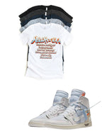 Virgil Ablogh VAA Creative Jordan 1 High x OG Retro Matching T-Shirt – OG Alaska Sneaker Match Tee – Jordan 1 Outfit Shirt – Unisex Streetwear