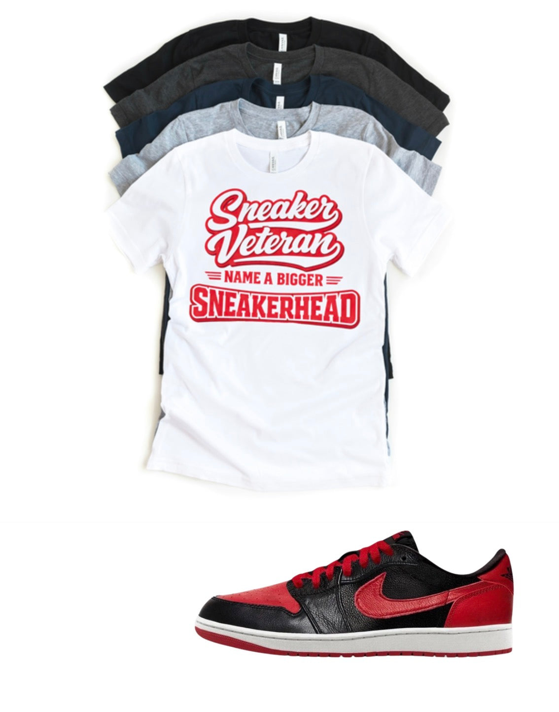 Jordan 1 Lo Banned OG Retro Sneaker Veteran– OG Sneakerhead Match Tee – Jordan 1 Outfit Shirt – Unisex Streetwear