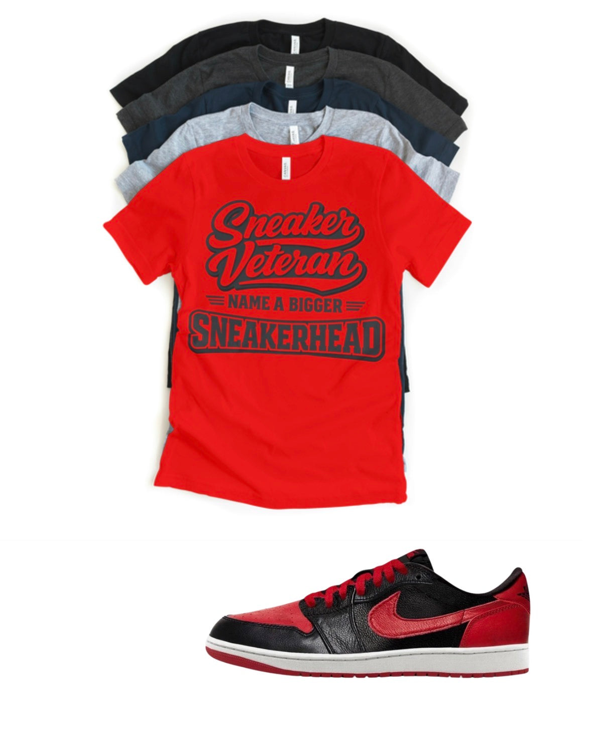 Jordan 1 Lo Banned OG Retro Sneaker Veteran– OG Sneakerhead Match Tee – Jordan 1 Outfit Shirt – Unisex Streetwear