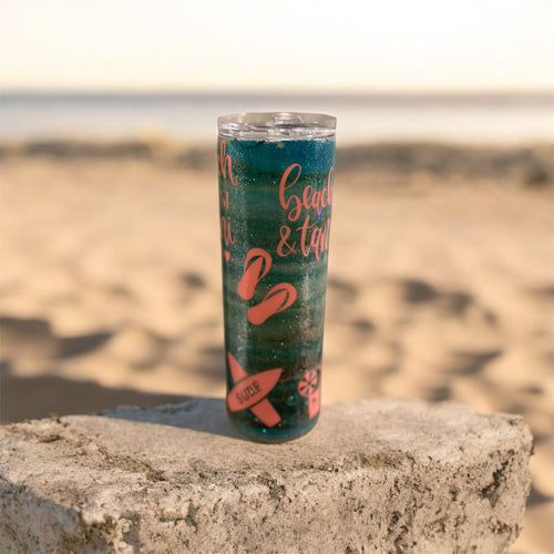 Beach and Martini skinny Tumbler