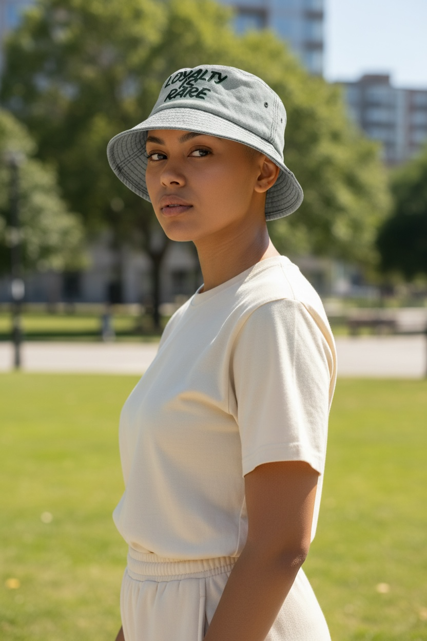 Loyalty Is Rare Light Denim Bucket Hat - Statement Accessory | Lavish Crafts