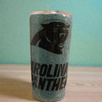 Carolina Panthers Inspired Epoxy Tumbler – Custom Glitter Stainless Steel Cup